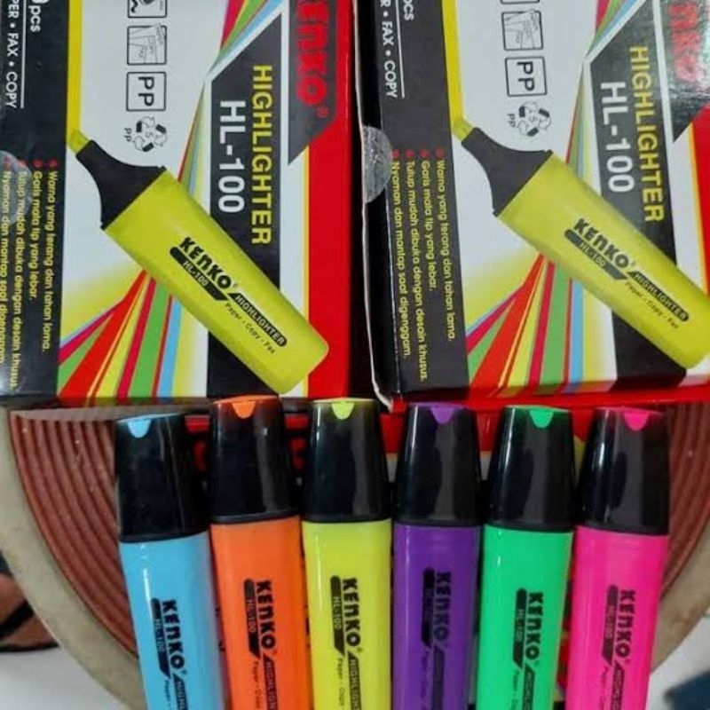 

[ BOX ISI 10 ] HIGHLIGHTER KENKO HL-100 / TEXTLINER / PENANDA