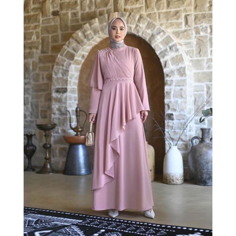 RAYA SERIES GAUN PESTA MUSLIMAH DRESS CERUTY BABYDOLL/NAMIRA GAMIS KONDANGAN/GAUDY DRESS/BUSANA MUSLIM WANITA KEKINIAN/FAR MOSLEMSTORE