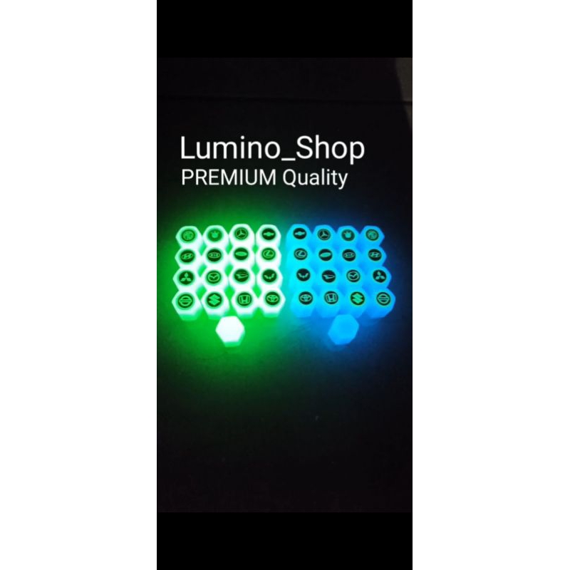 Penutup / Pentil Ban Mobil Motor Sepeda Luminous glow in the dark Beatiful valve cap and luminous build
