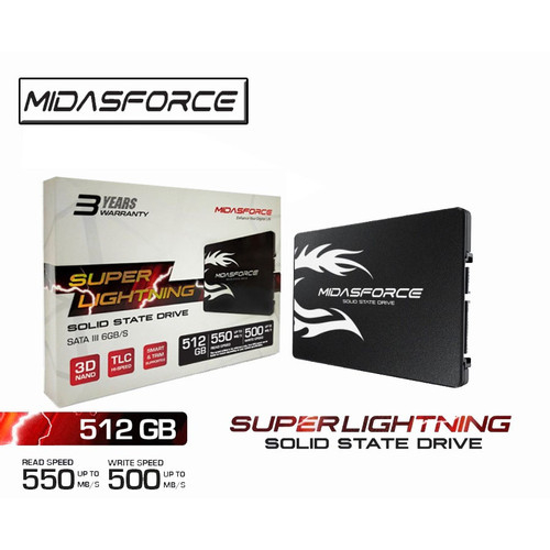 SSD MURAH 128GB - 256GB -512GB Midasforce Garansi 1Tahun