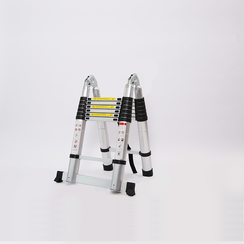 Tangga Lipat Aluminium 4.4m 15 Steps Tangga Teleskopik 4.4m Paduan Aluminium Berkualitas Tinggi Tidak Berkarat Tangga Lipat Multifungsi V5B1 Megahomedecor