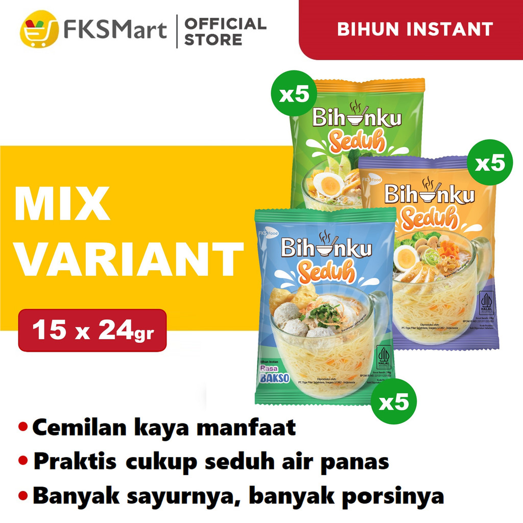 

Bihunku Seduh Mix Variant Paket Isi 15