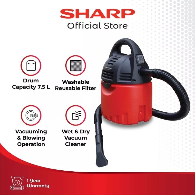 Sharp EC-CW60 Vacuum Cleaner Basah &amp; Kering Garansi Resmi 1 Tahun