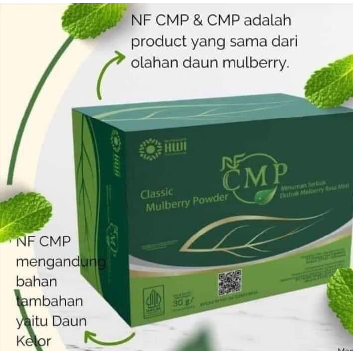 CMP HWI | CMP Classic Mulberry Powder rasa Mint ASLI HWI 1 Box isi 30 Sachets