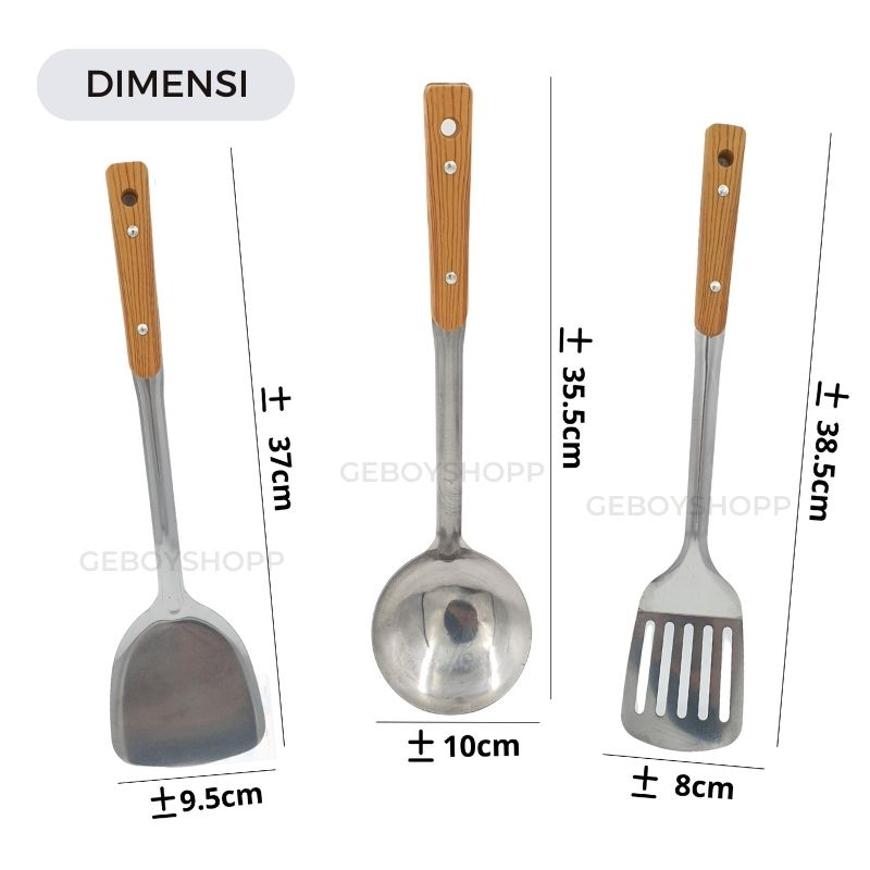 Spatula / Centong / Sendok Sup Stainless Steel Gagang Klasic