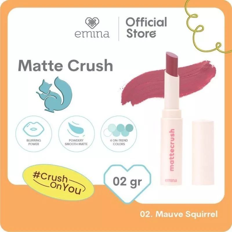 Emina Mattecrush 2gr - Lip Cream Powdery Smooth Matte Finish