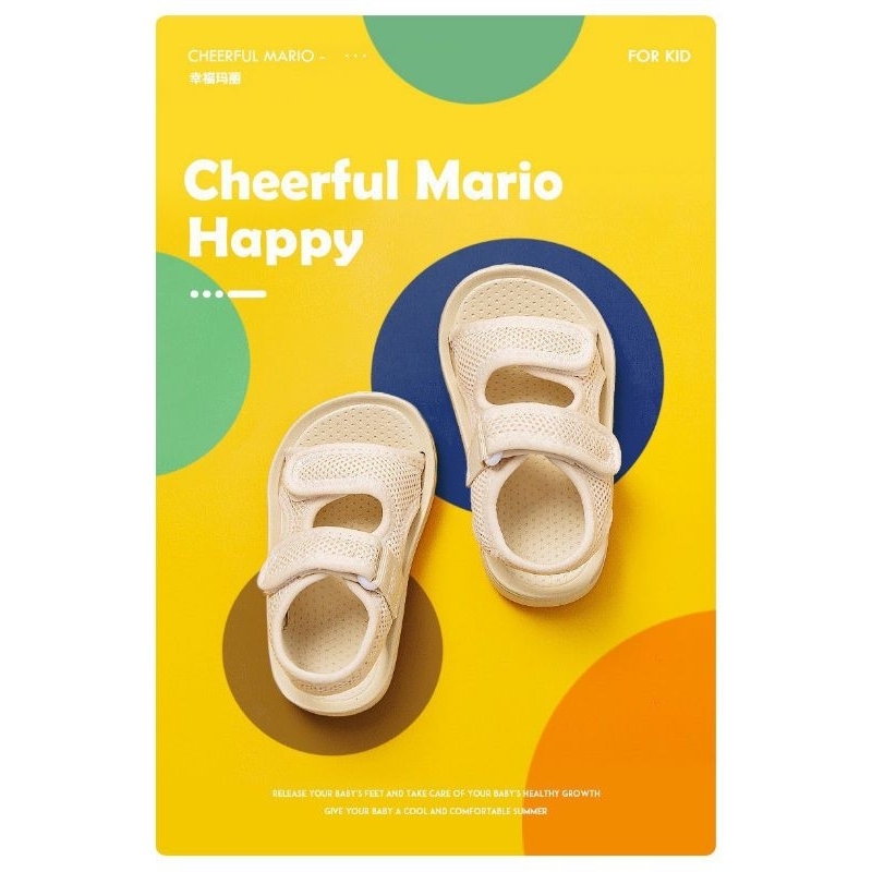 Sepatu Sendal Anak Bayi Cheerful Mario - Sendal Anak Mario M330