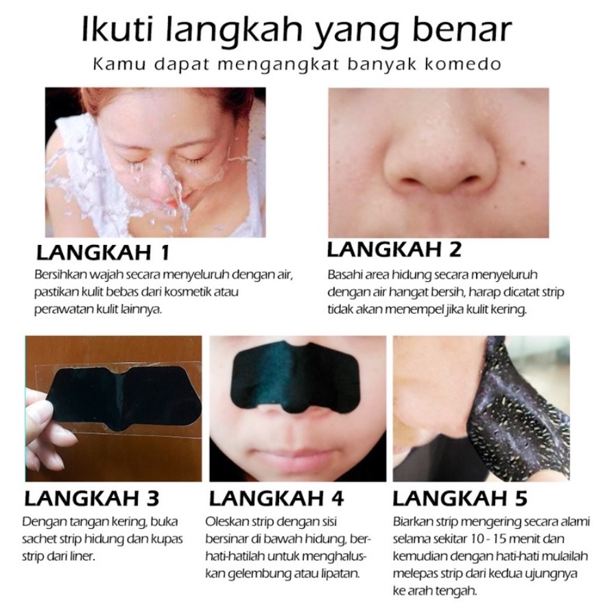 [PER STRIP] Strip Pembersih Komedo / Pori Pori Hidung NOSE PORE STRIP / STRIP MASKER KOMEDO PORE PACK Blackhead Whitehead