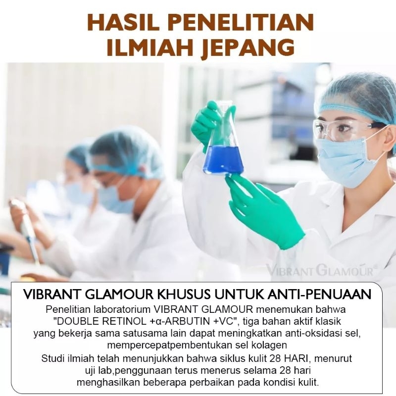 VIBRANT GLAMOUR Retinol lotion Ganda 80ml Meningkatkan Produksi Kolagen Mengembalikan kulit kencang