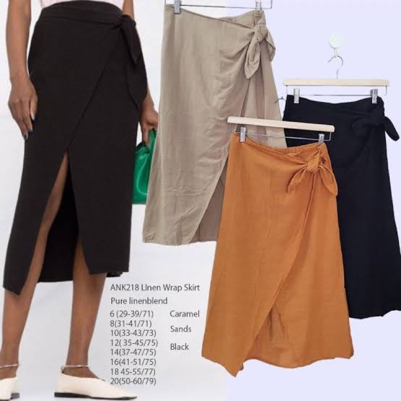 L158 - Anko Orange Wrap Skirt