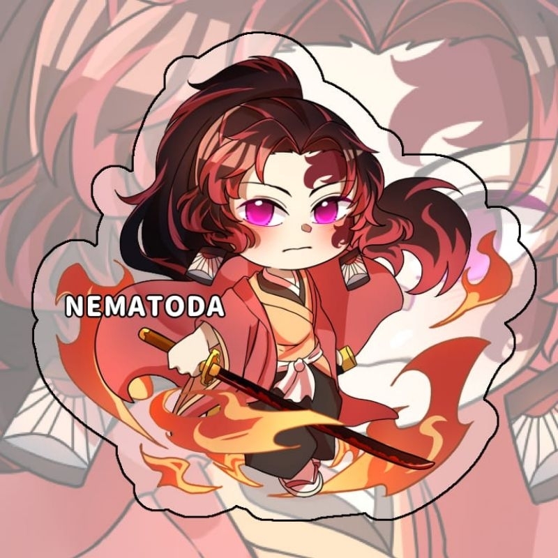 Gantungan Kunci Anime Yoriichi Tsukuguni Demon Slayer - Keychain Anime Kimetsu No Yaiba