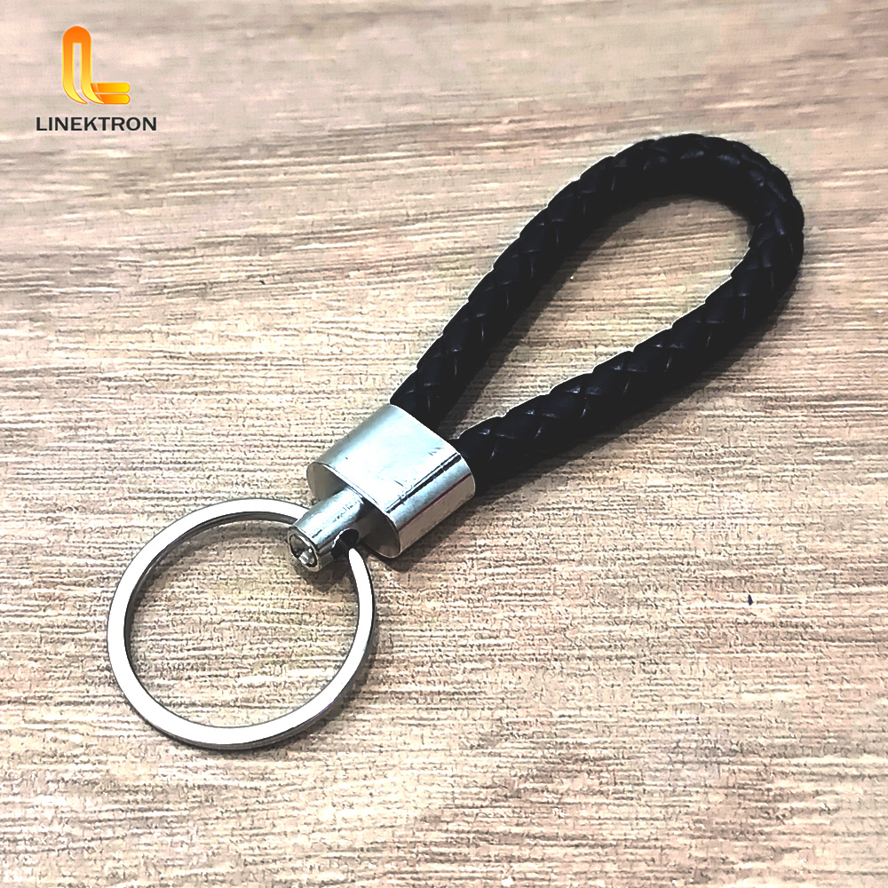 GANTUNGAN KUNCI RAJUT KEPANG / GANTUNGAN KUNCI KULIT SINTETIS KEPANG