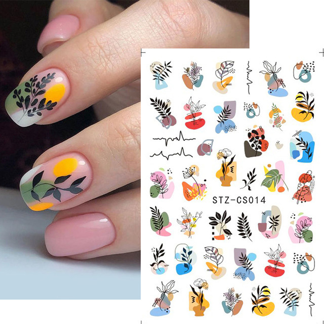 TAO Stiker Kuku Colorful Nail Art Sticker series STZ-CS