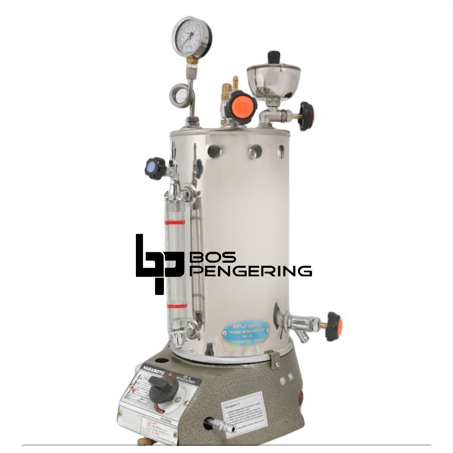 Mesin setrika uap boiler steamer pakaian semi otomatis merk Nagamoto 5 liter