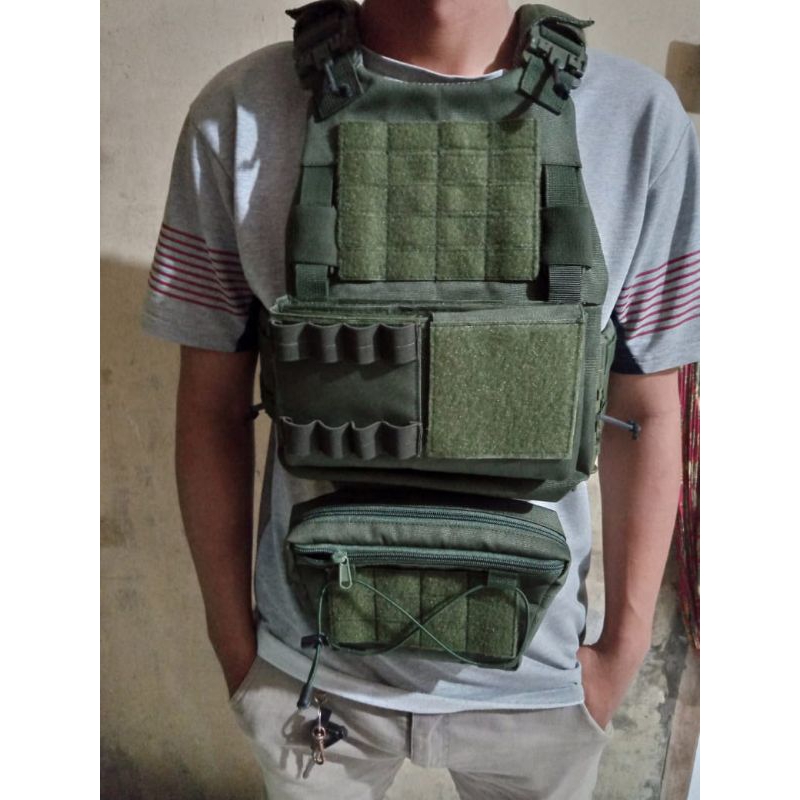body vest hijau army
