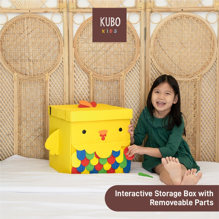 KUBO KIDS FARM 35 X 35 X 35 CM Kotak Penyimpanan Edukatif