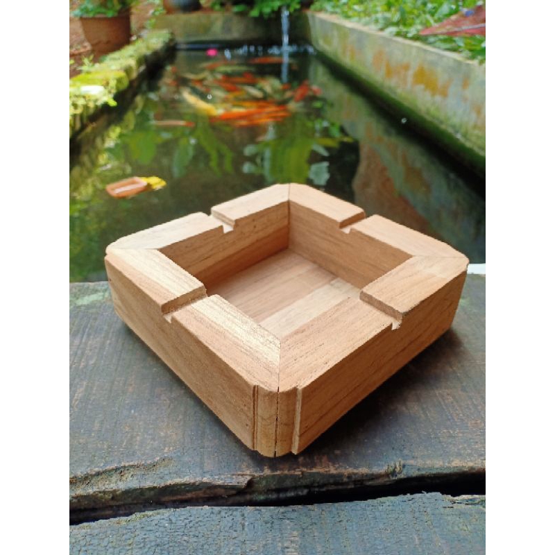 Asbak kayu jati, Asbak jati, Asbak kayu, Asbak jati solid, Asbak antik, Asbak antique, Asbak kuno, G