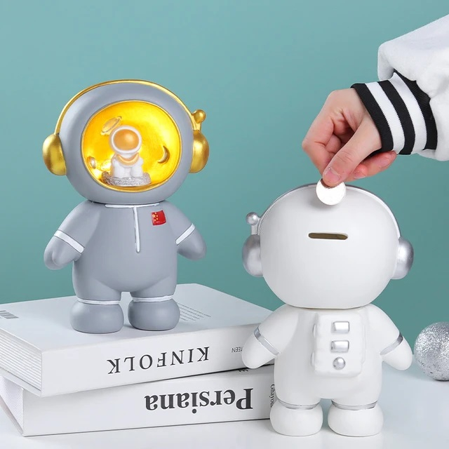 Celengan Anak Astronot (Resin Lampu Hiasan / Meja Kamar / Kado/ Hadiah / Bingkisan / Gift / Ultah)