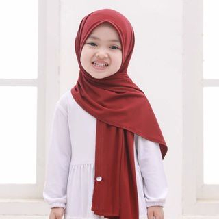 jilbab instan / PASHMINA MALAY / 140 x 42 CM / estimasi 3-6 thn / jilbab anak / kerudung anak / hijab isntan