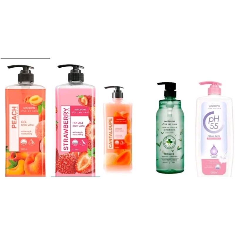 [SALE] Watsons Cream Body Wash 1L / Scented Botanical Body Wash 1L / Ph5.5 Cream Bath 1L - EXP 2025 [ FREE packing DUS]