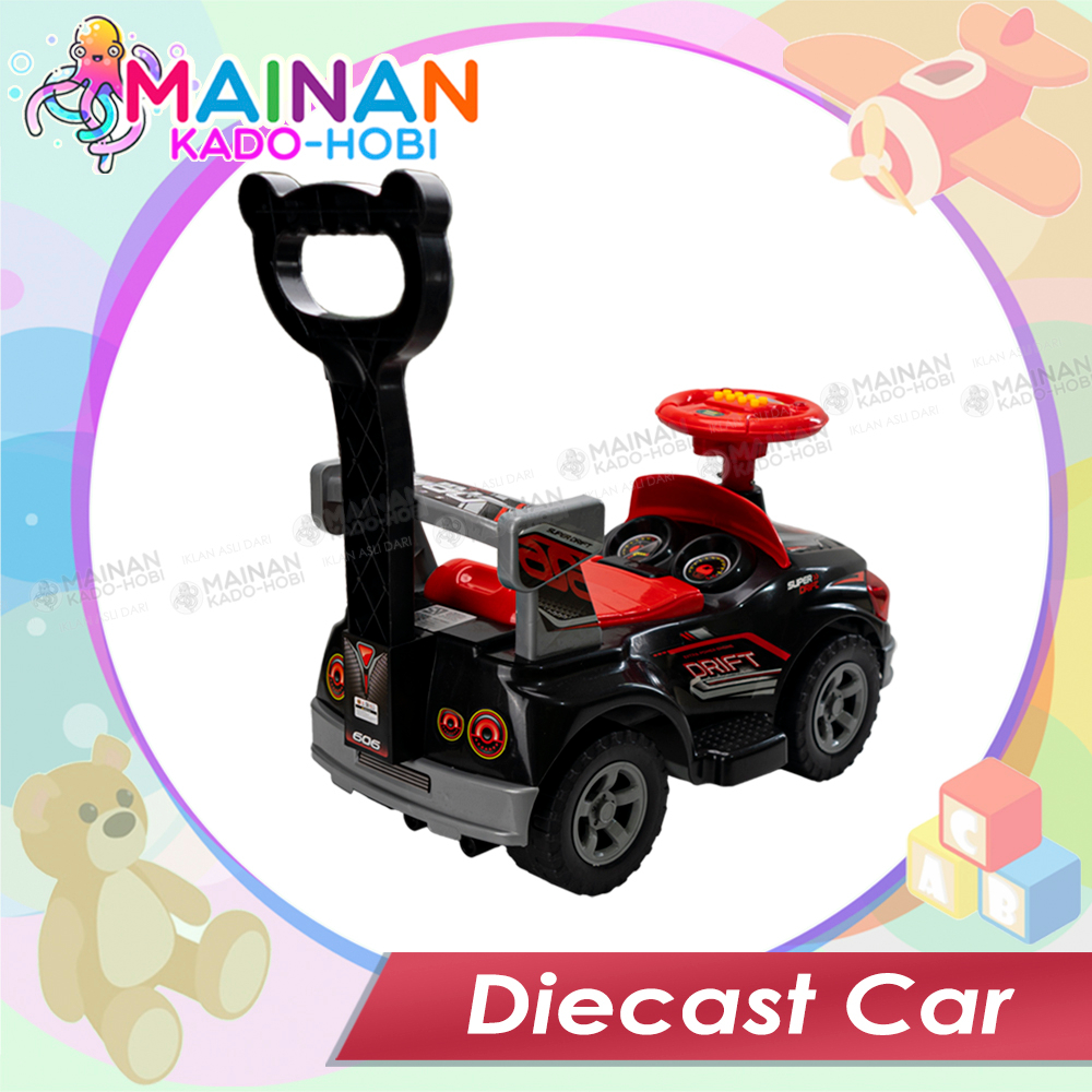 KADO ULANG TAHUN MAINAN ANAK DIECAST CAR RIDE ON DUDUK MOBIL DORONG