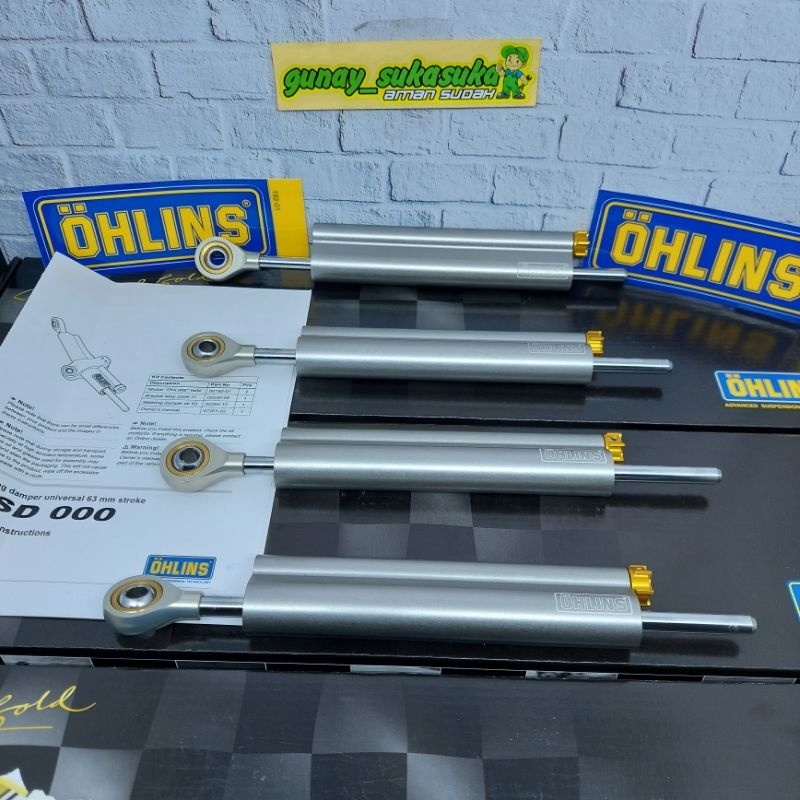 Stabilizer Stang - Steering Damper Ohlins SD 000 Silver Original