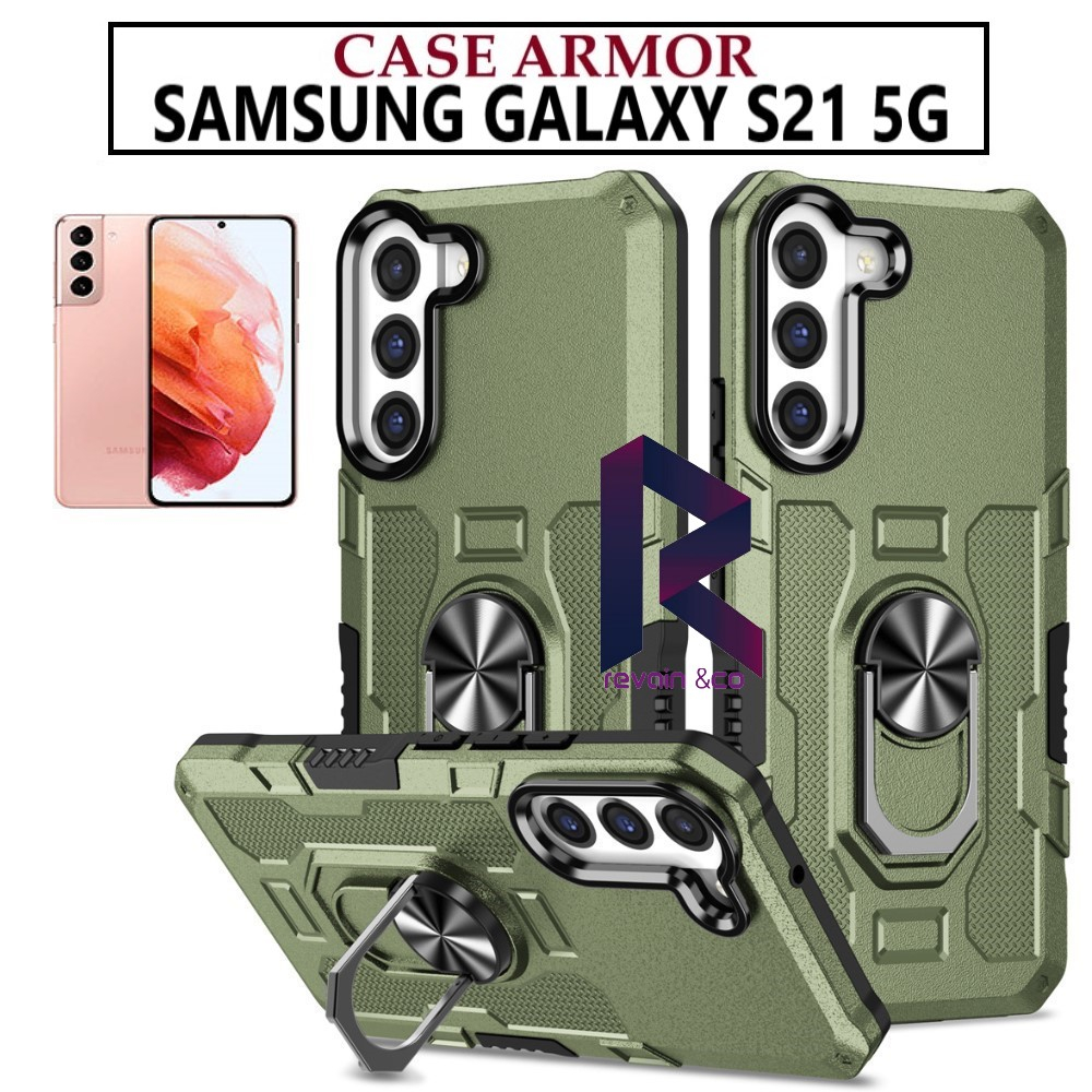 Case Armor SAMSUNG GALAXY S21 5G Iring Cincin Magnetic Kesing Hp Protect kamera Premium Hard Case Standing Robot Pelindung Kamera