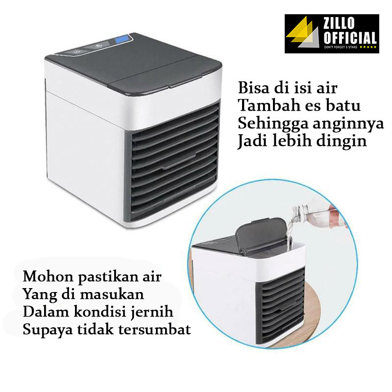 ZILLO Kipas Penyejuk AC MINI Pendingin Udara Ruangan Air Cooler Portable Arctic Air Ultra Fan Mini Es Batu Dan Air Dingin