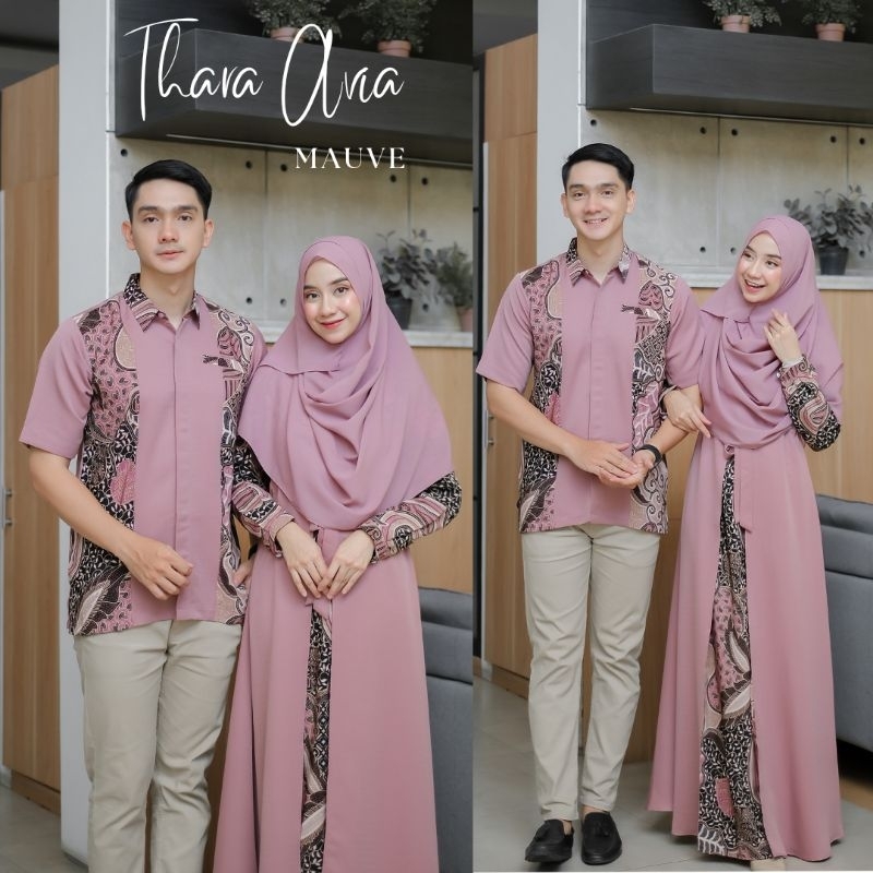 Baju Muslim Gamis Thara Avia Batik Couple