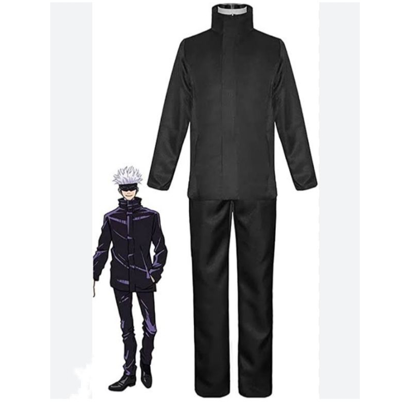 jaket jubah cosplay anime jujutsu kaisen gojo satoru