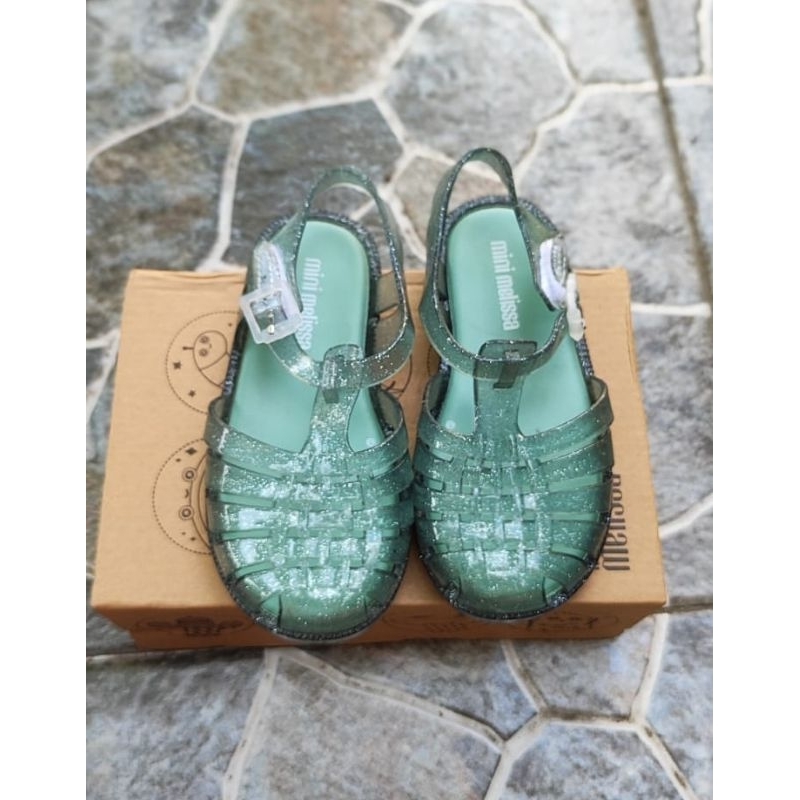 MINI MELISSA POSSESSION SHINY INF-GLITTER GREEN/GREEN MIRROR