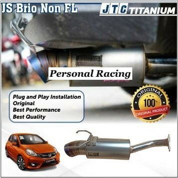 Exhaust Knalpot JTC titanium Muffler catback H. Brio Non Facelift