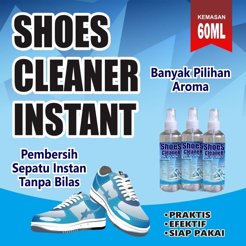 Pembersih sepatu instant / Shoes Cleaner Instant aneka aroma kemasan spray 60 ml