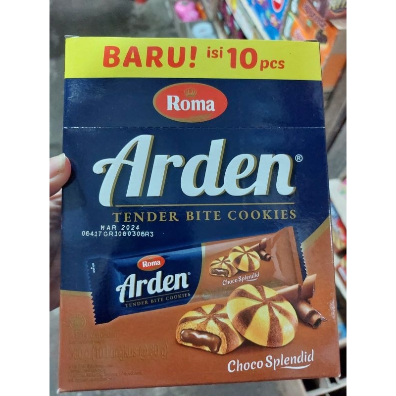 

Arden Tender Bite Cookies Rasa Cokelat Roma Box Isi 10 Pcs 30 Gr