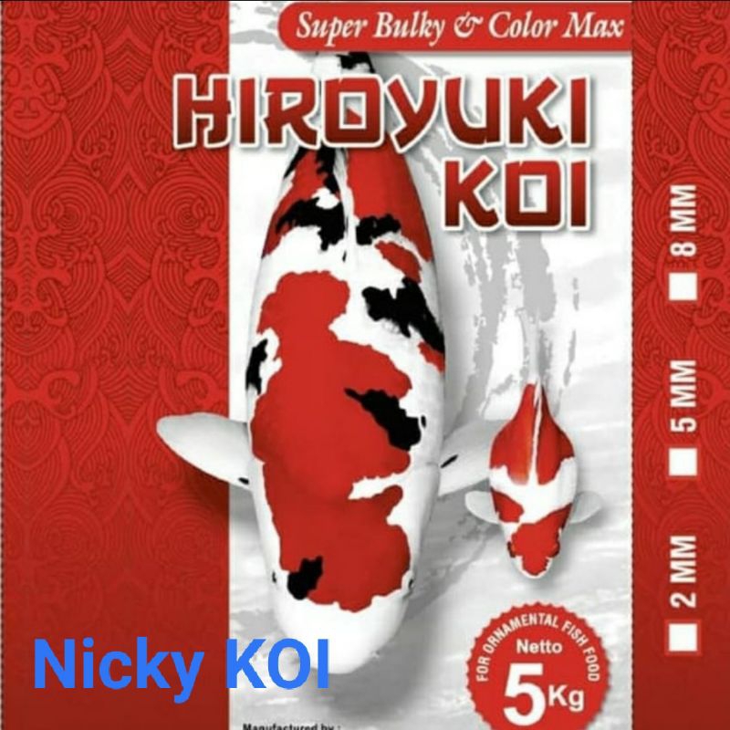 Hiroyuki Super Bulky Color Max 5Kg Pakan Pelet Ikan KOI KOKi Tamasaba