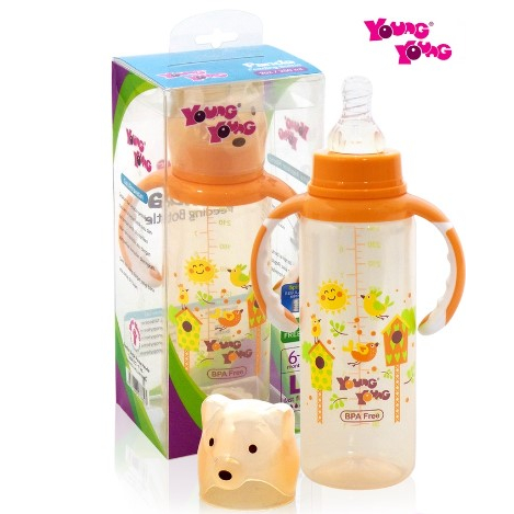 YOUNG YOUNG Botol Susu Bayi 140 , 250 ML Panda Feeding Bottle Bebas Bahan Kimia IL-822
