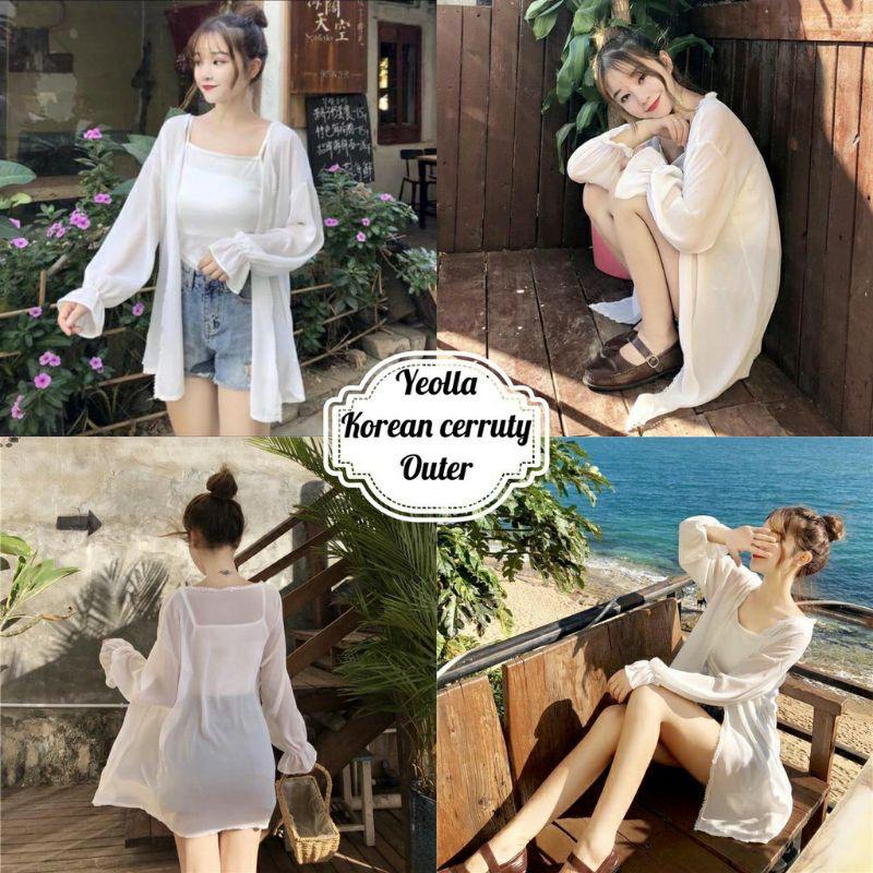 Basic id fashion Outer transpran / Outer korea style / Caridgan ceruty