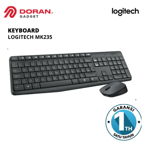 Logitech MK235 Keyboard Mouse Wireless Combo - Original Garansi 3th