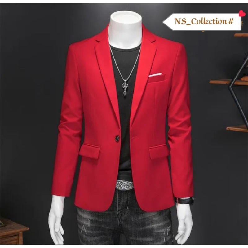 Jas merah Pria Dewasa/Jas Pria terbaru/Jas Berkualitas/Jas pria keren/Jas Pria kekinian