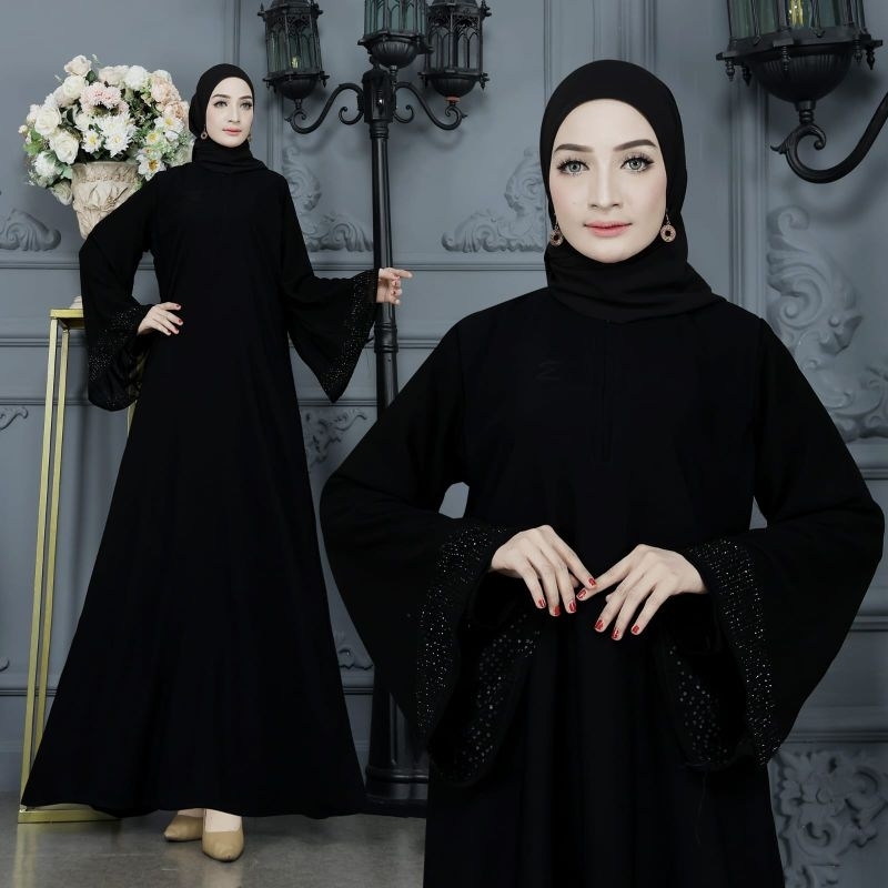 MUZA TERBARU ABAYA HITAM ABAYA DUBAI 864 (BUSUI)