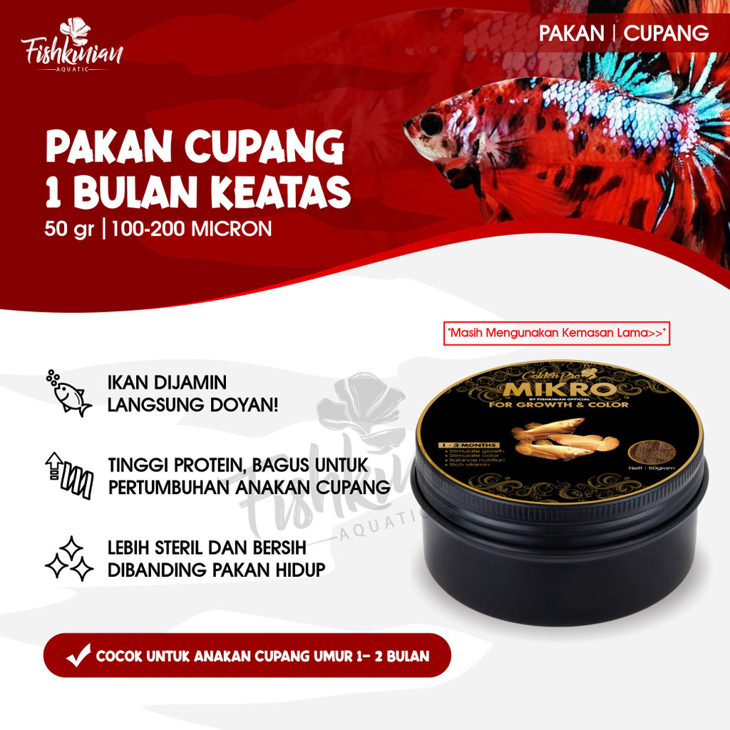 Fishkinian | Pelet Cupang Mikro - Mikro Untuk Lubukan