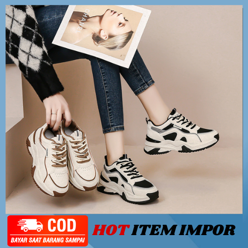 MB-SW346 Sepatu Sneakers Wanita Korea Fashion Casual Style Impor COD