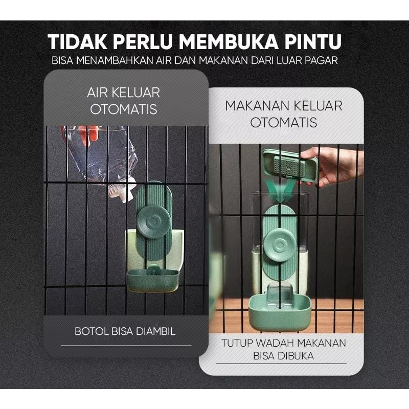 Tempat makan &amp; Minum hewan anjing kucing gantung M16 per biji