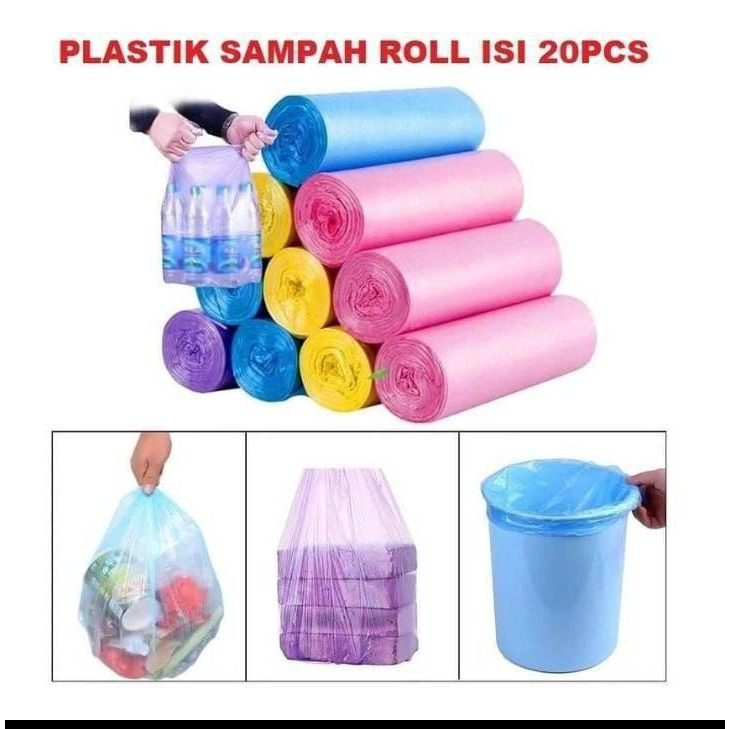 KANTONG PLASTIK SAMPAH 45X50CM ISI 20 LEMBAR / KANTONG PLASTIK GULUNG ROLL / PLASTIC TRASH