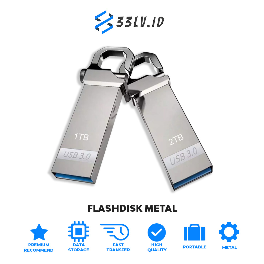 【33LV.ID】HP Flash Drive 2TB Flashdisk Metal Waterproof High speed U Disk