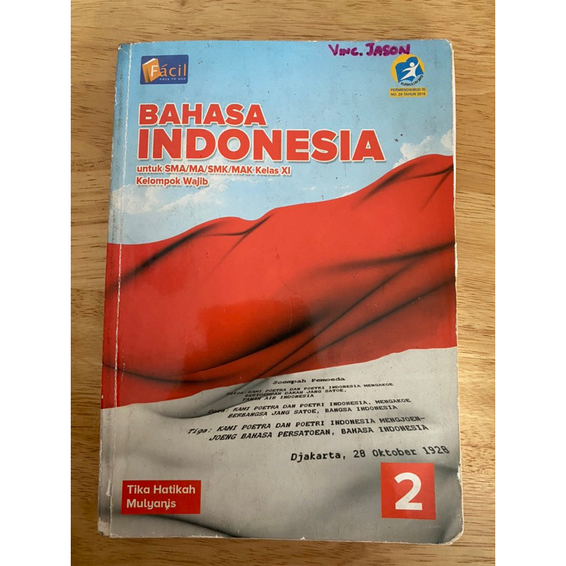 

Buku Bahasa Indonesia kelas 11 Facil