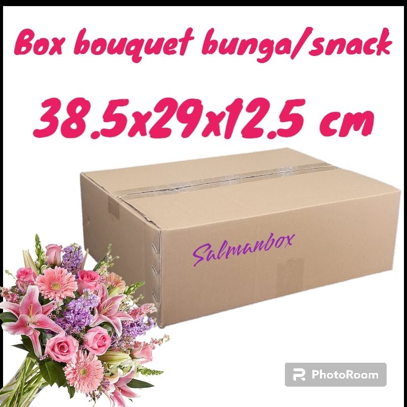 

KARDUS BOX BOUQUET BUNGA/SNACK SIZE 38.5x29x12.5 CM