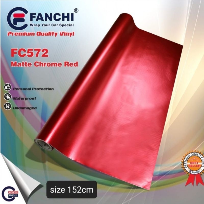 152cm Sticker Fanchi FC572 Matt Matte Chrome Red Lebar 152cm Permeter