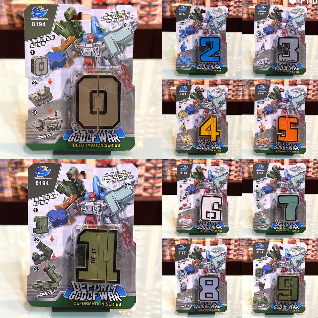 Mainan Edukasi Anak Nomor / Angka Deformation Robot Number