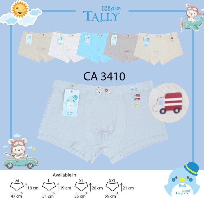 Tally Kids Boy 3410 | Cd Celana Dalam Boxer Anak Cowok Laki-Laki